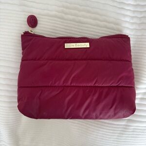 Rare Beauty Red Quilted Cosmetic Bag